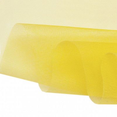 Фатин жесткий 16-68, 22 гр/м2, шир.180см, цвет жёлтый - купить в Кемерово. Цена 89.29 руб.