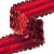 Тесьма с пайетками 3, шир. 30 мм/уп. 25+/-1 м, цвет красный - купить в Кемерово. Цена: 1 087.39 руб.