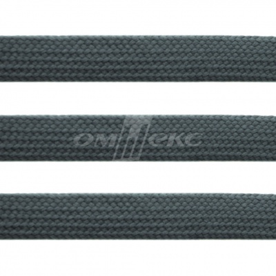 Шнур плетеный (плоский) d-12 мм, (уп.90+/-1м), 100% полиэстер, цв.272 - серый - купить в Кемерово. Цена: 8.62 руб.