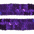 Тесьма с пайетками 12, шир. 20 мм/уп. 25+/-1 м, цвет фиолет - купить в Кемерово. Цена: 778.19 руб.