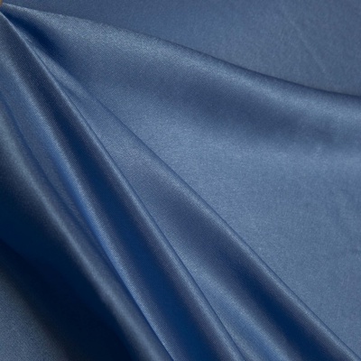 Поли креп-сатин 16-4132, 125 (+/-5) гр/м2, шир.150см, цвет голубой - купить в Кемерово. Цена 155.57 руб.