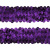 Тесьма с пайетками 12, шир. 30 мм/уп. 25+/-1 м, цвет фиолет - купить в Кемерово. Цена: 1 098.48 руб.