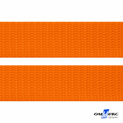 Оранжевый- цв.523 -Текстильная лента-стропа 550 гр/м2 ,100% пэ шир.25 мм (боб.50+/-1 м) - купить в Кемерово. Цена: 405.80 руб.