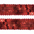 Тесьма с пайетками 3, шир. 20 мм/уп. 25+/-1 м, цвет красный - купить в Кемерово. Цена: 778.19 руб.