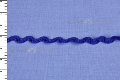 Тесьма плетеная "Вьюнчик"/синий - купить в Кемерово. Цена: 40.72 руб.
