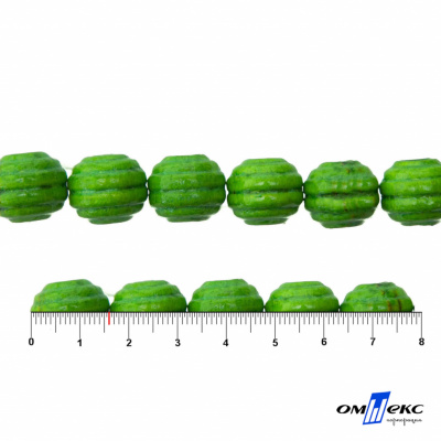 0309-Бусины деревянные "ОмТекс", 16 мм, упак.50+/-3шт, цв.019-зеленый - купить в Кемерово. Цена: 62.22 руб.