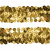 Тесьма с пайетками D16, шир. 30 мм/уп. 25+/-1 м, цвет золото - купить в Кемерово. Цена: 1 087.39 руб.