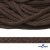 Шнур плетеный d-6 мм, 70% хлопок 30% полиэстер, уп.90+/-1 м, цв.1073-т.коричневый - купить в Кемерово. Цена: 594 руб.