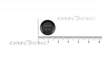 51400/15 мм (4 пр) черные пуговицы - купить в Кемерово. Цена: 0.67 руб.