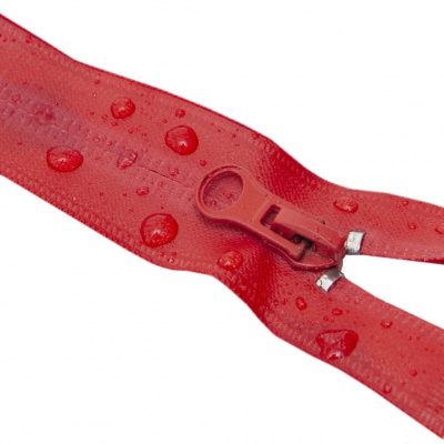 Молния водонепроницаемая PVC Т-7, 20 см, неразъемная, цвет (820)-красный - купить в Кемерово. Цена: 21.56 руб.