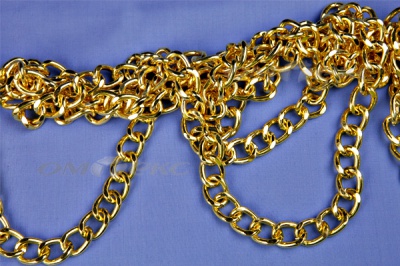 Цепь металл декоративная №11 (17*13) золото (10+/-1 м)  - купить в Кемерово. Цена: 1 341.87 руб.