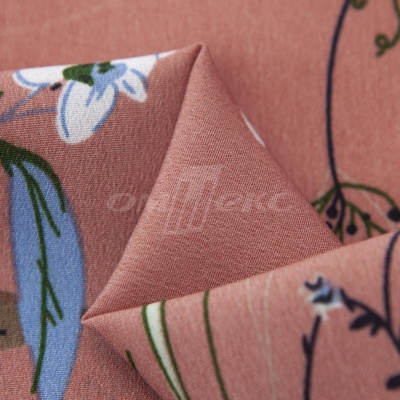 Плательная ткань "Фламенко" 2.1, 80 гр/м2, шир.150 см, принт растительный - купить в Кемерово. Цена 311.05 руб.