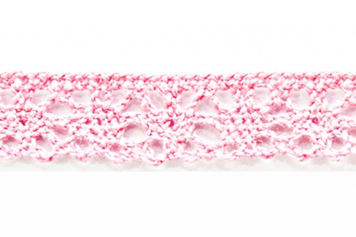 Тесьма кружевная 0621-1607, шир. 15 мм/уп. 20+/-1 м, цвет 096-розовый - купить в Кемерово. Цена: 302.42 руб.