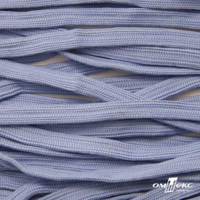 Шнур плетеный (плоский) d-12 мм, (уп.90+/-1м), 100% полиэстер, цв.259 - голубой - купить в Кемерово. Цена: 8.62 руб.