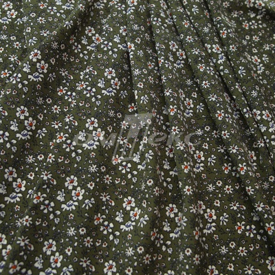 Плательная ткань "Фламенко" 11.2, 80 гр/м2, шир.150 см, принт растительный - купить в Кемерово. Цена 259.21 руб.