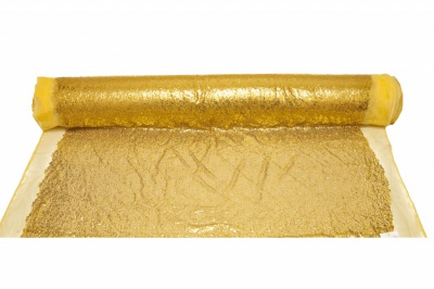 Сетка с пайетками №6, 188 гр/м2, шир.130см, цвет золото - купить в Кемерово. Цена 371.02 руб.
