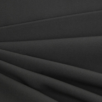 Костюмная ткань "Элис", 220 гр/м2, шир.150 см, цвет чёрный - купить в Кемерово. Цена 308 руб.