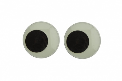 Глазки для игрушек, круглые, с бегающими зрачками, 40 мм/упак.20+/-2 шт, цв. -черно-белые - купить в Кемерово. Цена: 158.73 руб.