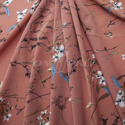 Плательная ткань "Фламенко" 2.1, 80 гр/м2, шир.150 см, принт растительный - купить в Кемерово. Цена 311.05 руб.
