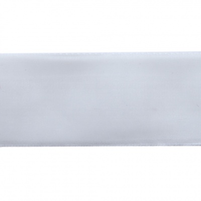 Лента бархатная нейлон, шир.25 мм, (упак. 45,7м), цв.01-белый - купить в Кемерово. Цена: 981.09 руб.