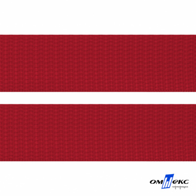 Красный- цв.171 -Текстильная лента-стропа 550 гр/м2 ,100% пэ шир.20 мм (боб.50+/-1 м) - купить в Кемерово. Цена: 318.85 руб.