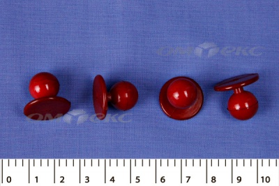 Пуговица поварская "Пукля", 10 мм, цвет красный - купить в Кемерово. Цена: 2.28 руб.