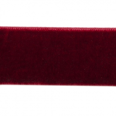 Лента бархатная нейлон, шир.25 мм, (упак. 45,7м), цв.240-бордо - купить в Кемерово. Цена: 809.01 руб.