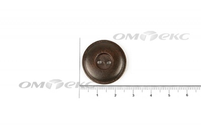 Пуговица деревянная круглая №54 (25мм) - купить в Кемерово. Цена: 4.12 руб.