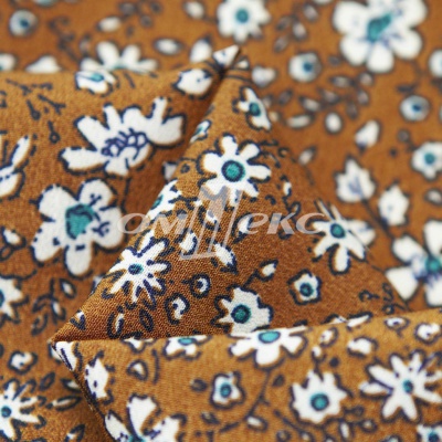 Плательная ткань "Фламенко" 11.1, 80 гр/м2, шир.150 см, принт растительный - купить в Кемерово. Цена 239.03 руб.