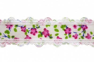 Тесьма декоративная 0385-6170, шир. 25 мм/уп. 22,8+/-1 м, цвет 02-розовый - купить в Кемерово. Цена: 364.70 руб.