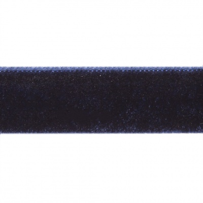 Лента бархатная нейлон, шир.12 мм, (упак. 45,7м), цв.180-т.синий - купить в Кемерово. Цена: 411.60 руб.