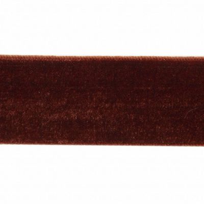 Лента бархатная нейлон, шир.25 мм, (упак. 45,7м), цв.120-шоколад - купить в Кемерово. Цена: 981.09 руб.