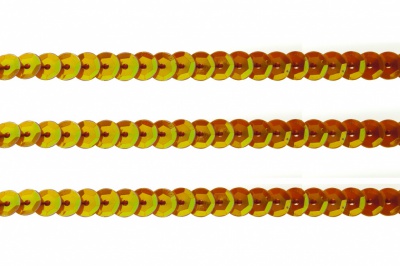 Пайетки "ОмТекс" на нитях, CREAM, 6 мм С / упак.73+/-1м, цв. 88 - оранжевый - купить в Кемерово. Цена: 300.55 руб.