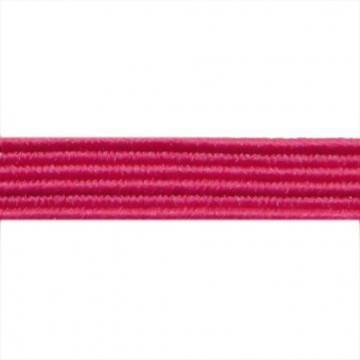 Резиновые нити с текстильным покрытием, шир. 6 мм ( упак.30 м/уп), цв.- 84-фуксия - купить в Кемерово. Цена: 155.22 руб.