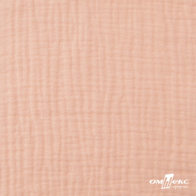 Ткань Муслин, 100% хлопок, 125 гр/м2, шир. 140 см #201 цв.(18)-розовый персик - купить в Кемерово. Цена 464.97 руб.