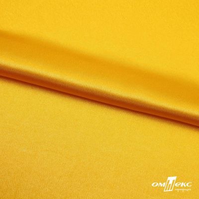 Поли креп-сатин 13-0859, 125 (+/-5) гр/м2, шир.150см, цвет жёлтый - купить в Кемерово. Цена 155.57 руб.