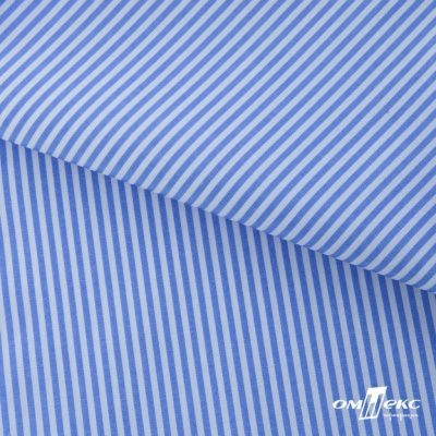 Ткань сорочечная Полоска Кенди, 115 г/м2, 58% пэ,42% хл, шир.150 см, цв.2-голубой, (арт.110) - купить в Кемерово. Цена 306.69 руб.