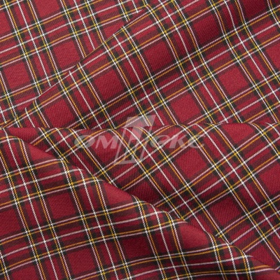 Ткань костюмная клетка 24379 2012, 230 гр/м2, шир.150см, цвет бордовый/бел/жел - купить в Кемерово. Цена 539.74 руб.
