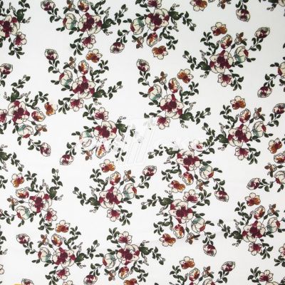 Плательная ткань "Фламенко" 23.1, 80 гр/м2, шир.150 см, принт растительный - купить в Кемерово. Цена 264.56 руб.