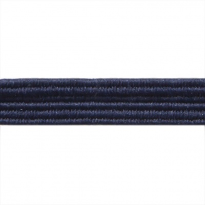 Резиновые нити с текстильным покрытием, шир. 6 мм ( упак.30 м/уп), цв.- 117-т.синий - купить в Кемерово. Цена: 152.05 руб.