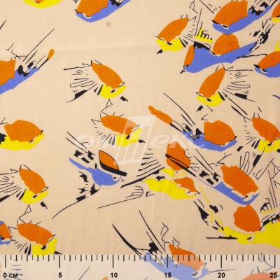 Плательная ткань "Софи" 14.1, 75 гр/м2, шир.150 см, принт птицы - купить в Кемерово. Цена 241.49 руб.
