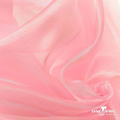 Ткань органза, 100% полиэстр, 28г/м2, шир. 150 см, цв. #47 розовая пудра - купить в Кемерово. Цена 86.24 руб.