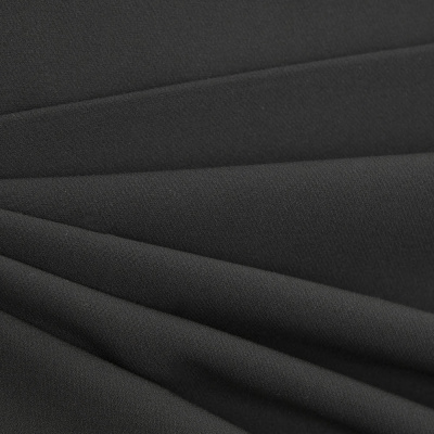 Костюмная ткань "Элис", 200 гр/м2, шир.150см, цвет чёрный - купить в Кемерово. Цена 306.20 руб.