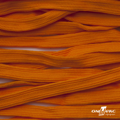 Шнур плетеный (плоский) d-12 мм, (уп.90+/-1м), 100% полиэстер, цв.267 - оранжевый - купить в Кемерово. Цена: 8.62 руб.