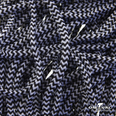 Шнурки #107-16, круглые 130 см, двухцветные цв.серый/чёрный - купить в Кемерово. Цена: 31.89 руб.