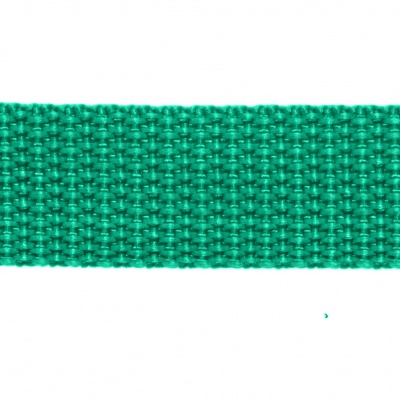 Стропа текстильная, шир. 25 мм (в нам. 50+/-1 ярд), цвет яр.зелёный - купить в Кемерово. Цена: 397.52 руб.