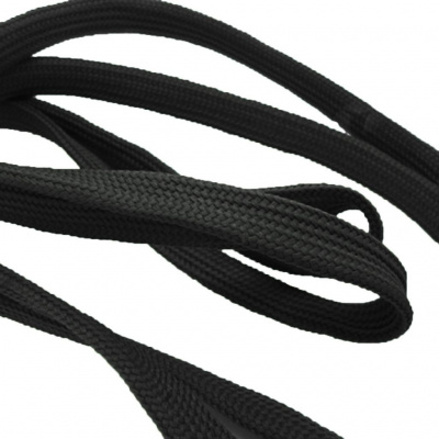 Шнурки т.5 110 см черный - купить в Кемерово. Цена: 23.25 руб.