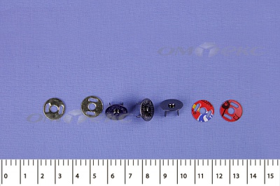 Кнопки магнитные МКМ-02, диам. 18 мм, чёрный никель - купить в Кемерово. Цена: 14.49 руб.