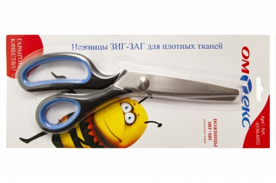 Ножницы арт.0330-6052 "ЗИГ-ЗАГ" 5 мм, для плотных тканей , 9"/ 229 мм - купить в Кемерово. Цена: 740.56 руб.