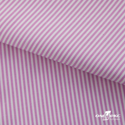 Ткань сорочечная Полоска Кенди, 115 г/м2, 58% пэ,42% хл, шир.150 см, цв.1-розовый, (арт.110) - купить в Кемерово. Цена 306.69 руб.